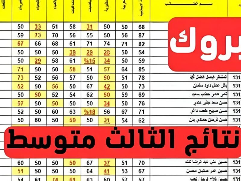 نتائج الثالث متوسط 2024 الدور الثاني عبر موقع وزارة التربية العراقية epedu.gov.iq في عموم المحافظات